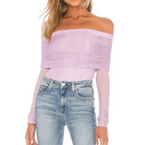 Majorelle Amethyst Purple 'Lia' Off The Shoulder Top Size XS